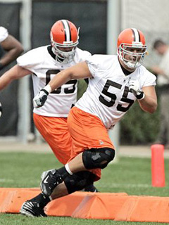 Former San Marcos Royal Alex Mack, now wearing No. 55 for the Cleveland Browns