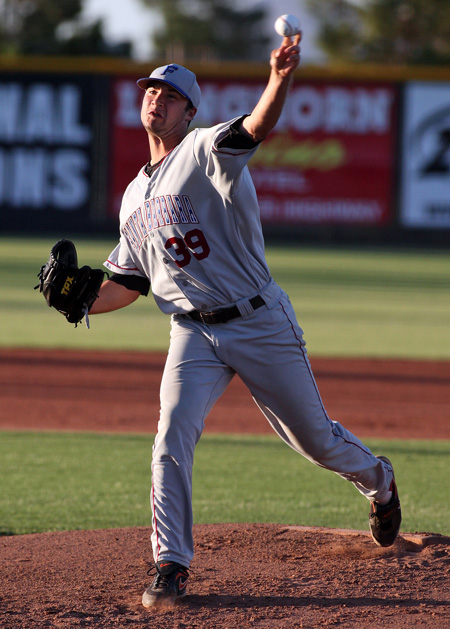 Kevin Chambers struck out 10 through five innings of work on the mound (photos by Eric Isaacs).
