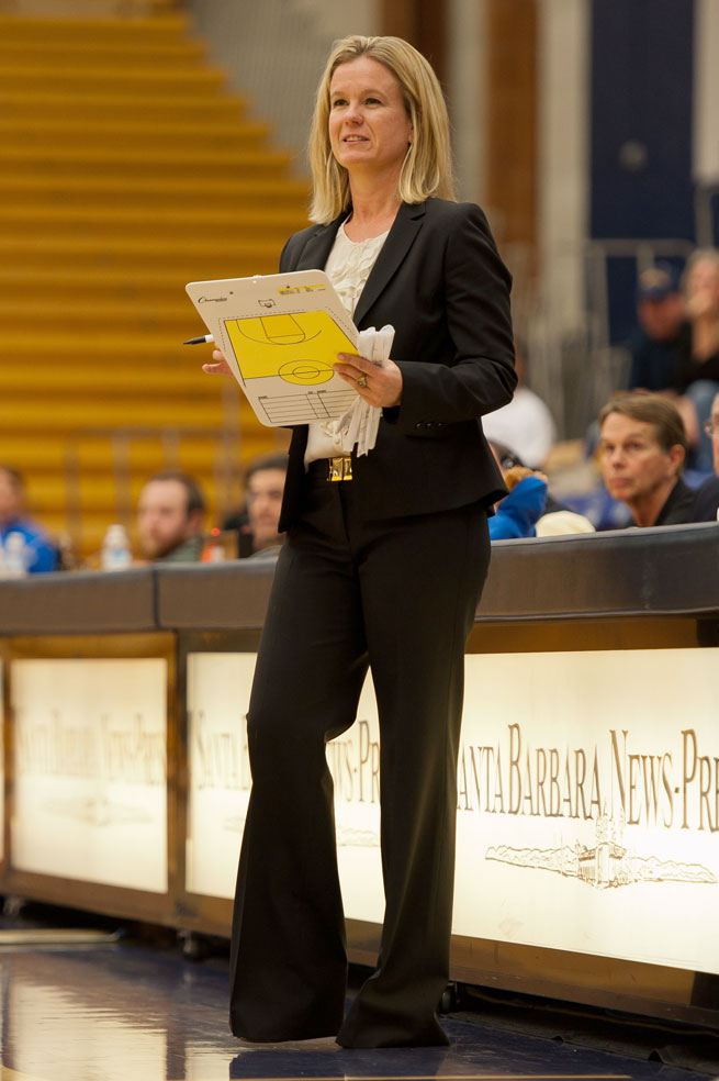 UCSB's women's basketball coach Carlene Mitchell