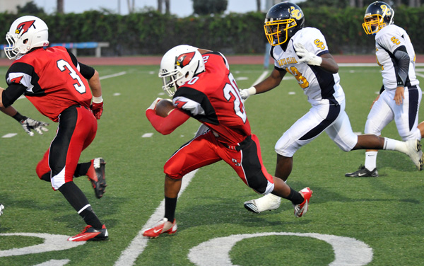 Bishop Diego running back Abel Gonzalez rushed for 142 yards and two touchdowns in a 34-0 win over North Torrance