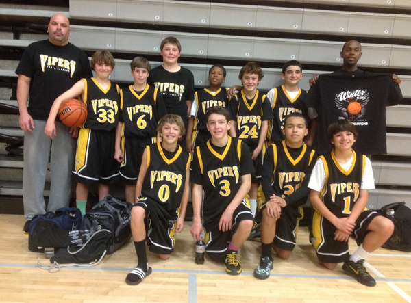 Vipers 7th Grade Black Team coached by Dave Palmer and Assistant Coach Chris Vines