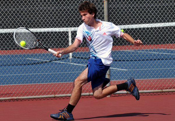 San Marcos' Petar Jivkov earned three points for the Royals in Friday's Channel League match with Dos Pueblos
