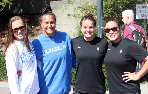 Former Channel League water polo players (l to r) Kodi Hill, Sami Hill, Kiley Neushul, Alexis Lee.