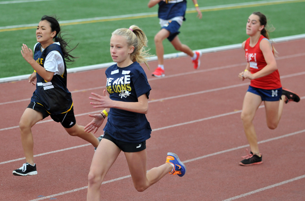 Seventh and eighth grade girls compete at SBCC's La Playa Stadium