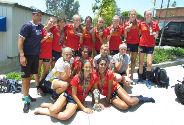 SBSC's U17 team after winning a title on Monday.
