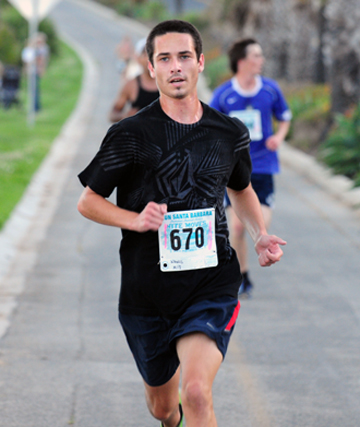 Eric Woods was the fastest runner of 220 registered participants in the 5k race on Wednesday