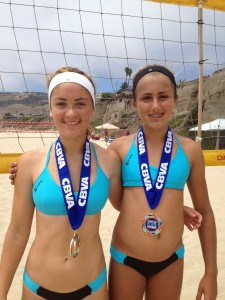 Cassidy Drury-Pullen and Samantha Slater have won three CBVA U-14 tournaments this summer.