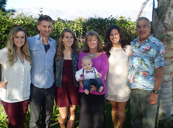Leighty Family Affair -- Blair, Andrew, Ariel, Laurie holding grandson Landon, Sierra & Rob