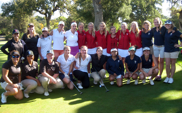 The competitors at the Channel League Girls Golf Championships in Ojai.