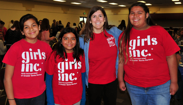 Members of Girls Inc. attending Monday's SBART Women and Girls in Sports Luncheon at Earl Warren Showgrounds.