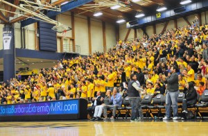 UCSB issued a statement on Friday regarding an on-court incident involving a fan at the Thunderdome on Thursday night. (Presidio Sports Photo)