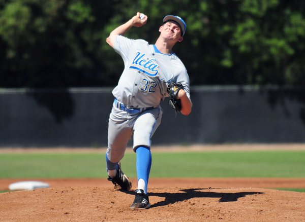 UCLA's Grant Dyer started on the mound for the Bruins on Tuesday.