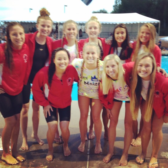 San Marcos' girls swim team at CIF Championships