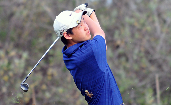 Dos Pueblos' Michael Nam leads all golfers at the Channel League Inidvidual Golf Tournament.