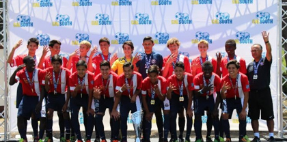 Santa Barbara Soccer Club's SoCal champion 16 boys team.