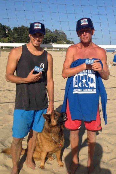 East Beach locals Arri Jeschke, left, and George Richardson won the CBVA Santa Barbara Men's B Tournament.