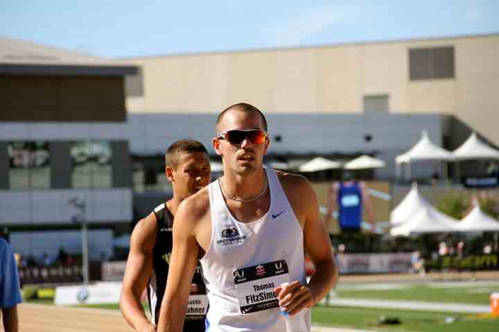 Tom FitzSimons moved from 10th place to a podium finish of third in the decathlon.