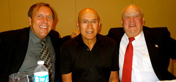 Sal Rodriguez, middle, flanked by Mark Patton, left, and Maury Halleck, right.
