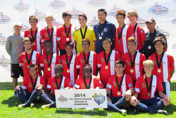 The Santa Barbara Soccer Club's Under-16 team won its third straight U.S. Youth Soccer Far West Regional championship.