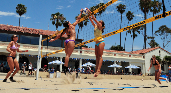 The Santa Barbara CBVA Women's Open was played in front of the East Beach Bathhouse. (Presidio Sports Photo)