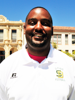 JT Stone is the new veracity football coach at Santa Barbara High. 