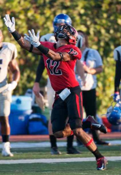 Elijah King caught 14 passes for SBCC in the win over Hancock.