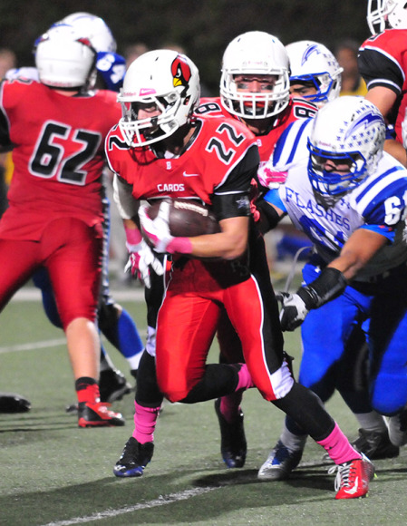 Bishop Diego running back Daniel Molina led the Cardinals with 133 rushing yards.