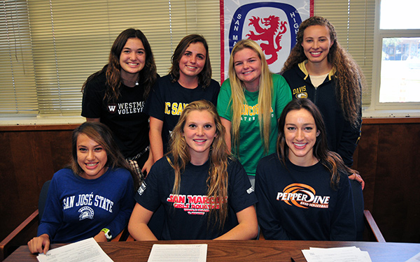 Seven student-athletes from San Marcos officially made college commitments today. (Presidio Sports Photos)