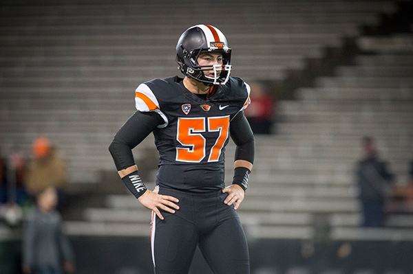 Connor Kelsey hopes to be Oregon State's starting long snapper next season.