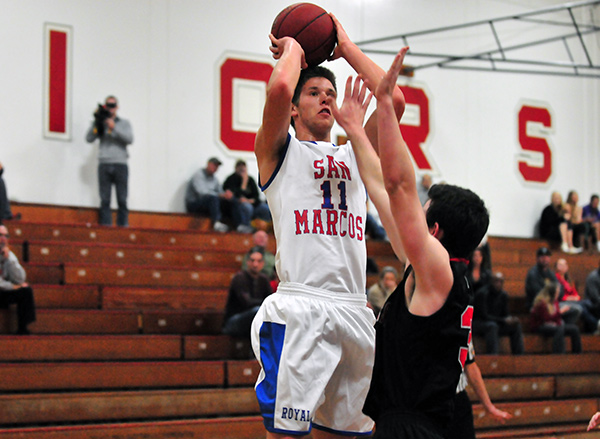 San Marcos' Scott Everman totaled 20 points and eight rebounds in Friday's victory over Rio Mesa.