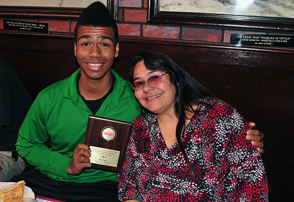 Ben Clay, the Phil Womble Ethics in Sports winner, is joined by his mother, Tina.
