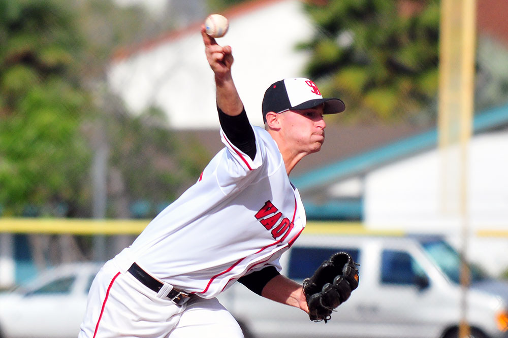 SBCC starting pitcher Justin Bruce picked up the victory on Friday. (Presidio Sports Photo)
