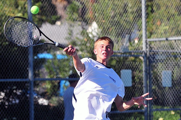 Dos Pueblos' Miles Baldwin claimed a set for the Chargers on Thursday.