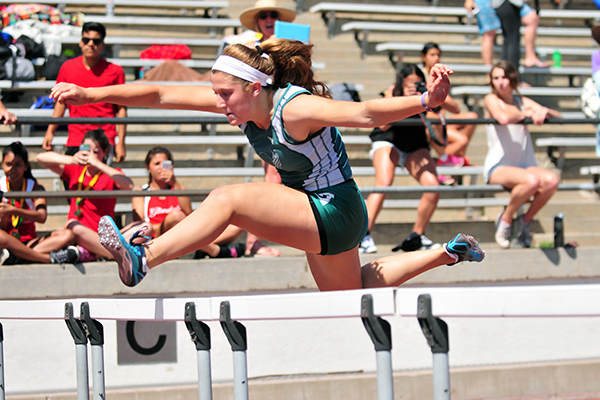 Santa Barbara High junior Natasha Feshbach won 100 hurdles 300 hurdles and long jump at the County Championships.