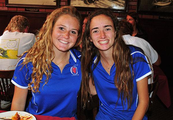 San Marcos lacrosse players Summer Bosse, left, and Ali Bliss, right.