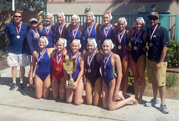 Santa Barbara's 16s taking a championship team photo. 