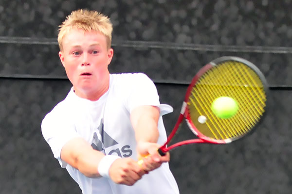 San Marcos senior Lars Scannell faced Kento Perera in the singles final. 