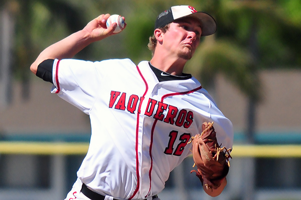 Sean Barry  fired a two-hitter, leading SBCC to a 3-1 win over Orange Coast. (Presidio Sports Photos)