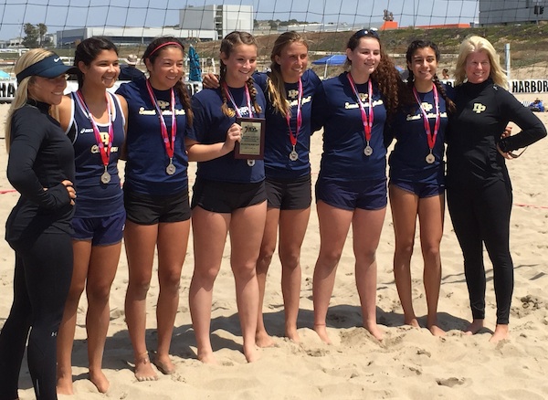 The Dos Pueblos girls JV sand volleyball team finished second at the AAU Interscholastic Beach Volleyball League tournament.
