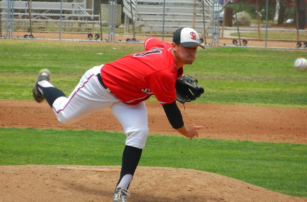 Justin Bruce won his second playoff game for SBCC.