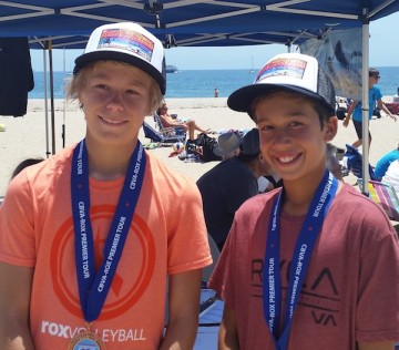 Alex Rottman, left, and Toby Still won the 12s division title.