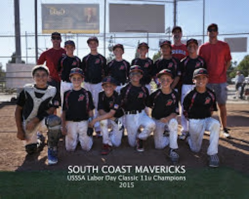 The Central Coast Mavericks baseball club won the Labor Day Tournament in Camarillo.