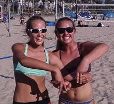 Erika Foreman and Linnea Skinner earned the AA rating on the beach.