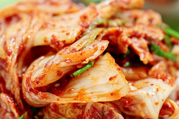 Kimchi, a Korean dish made from cabbage, is an example of fermented foods. 