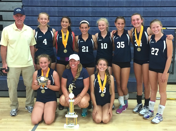 The Marymount varsity girls volleyball team won the Junior Tournament of Champions in Oxnard.