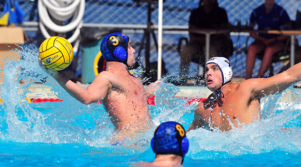 UCSB's Derek Shoemaker, shown here against Cal, was one of five seniors playing their final home match for the Gauchos. (John Dvorak/Presidio Sports File Photo)