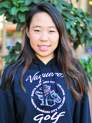 Carolin Chang, the female Athlete of the Week, won the State Community College individual golf title and led SBCC to the team title.