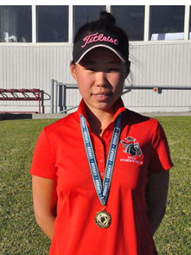 Individual State Champion Carolin Chang of SBCC.